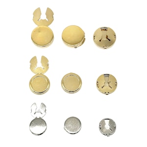 6 Pcs Vintage Button Covers - Available in 3 Sizes | Decorative Fashion Button Set for Clothing & Craft | (K2592)
