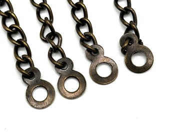Set of 3 Vintage Antique Brass Coat Chains: Sewing & Craft Supplies