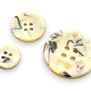 Vintage Pebble Pattern Clothing Buttons, Beige Buttons, Unique Clothing Buttons, Dress Shirt Buttons, Designer Buttons | Set of 12