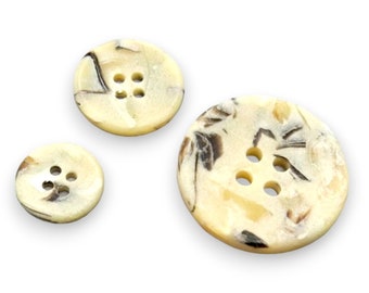 Vintage Pebble Pattern Clothing Buttons, Beige Buttons, Unique Clothing Buttons, Dress Shirt Buttons, Designer Buttons | Set of 12