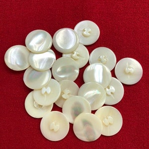 1 Dozen(1 package Vintage "Mother of Pearl" Buttons With self shanks(A8471) Several Sizes Available.