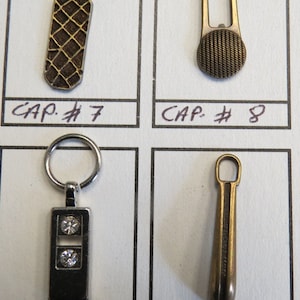 3 Pcs Assorted  Vintage Zipper Pull or Pendant