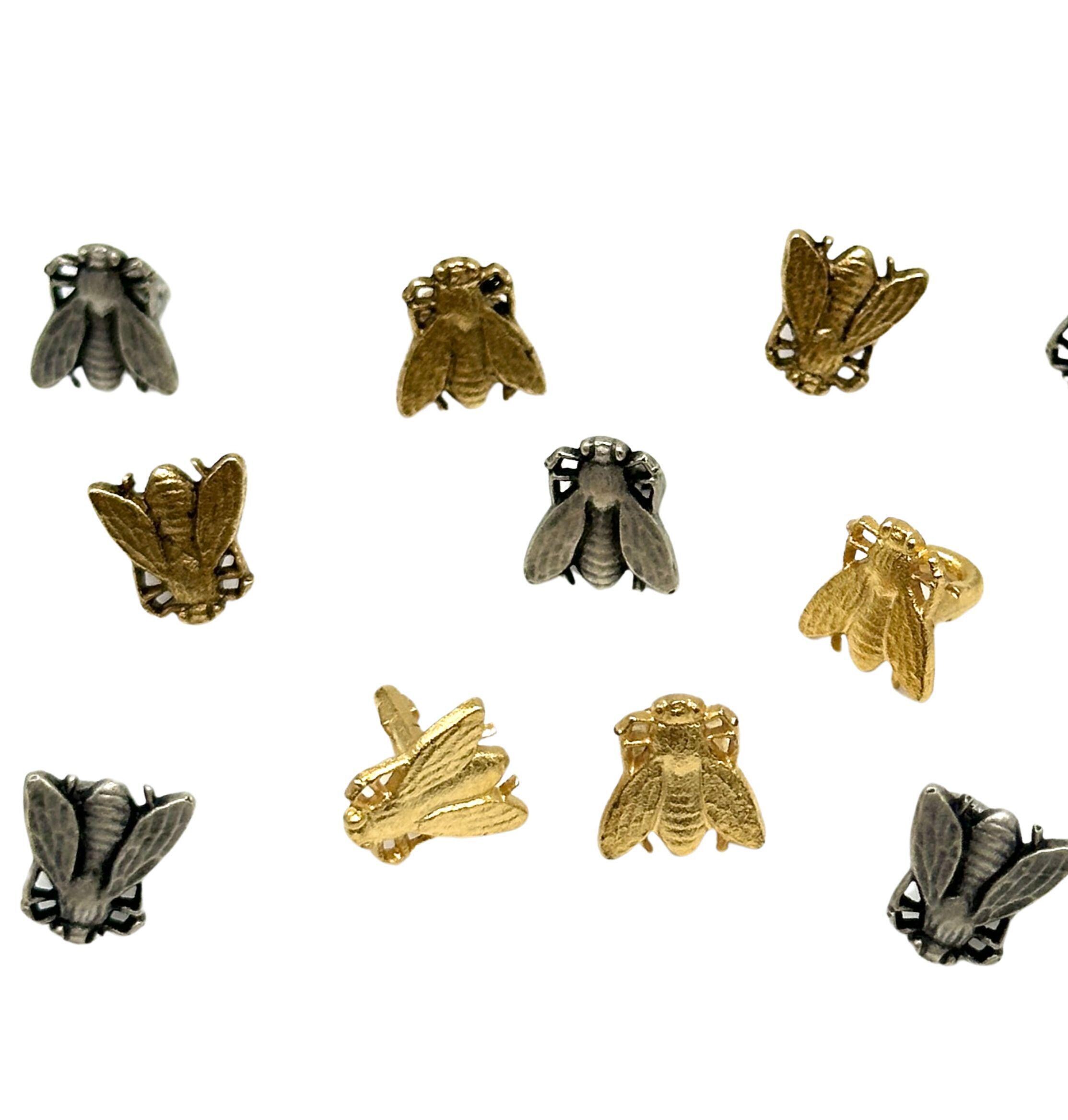 Vintage Insect Metal Shank Buttons: Sewing & Crafting Supplies, Set of ...