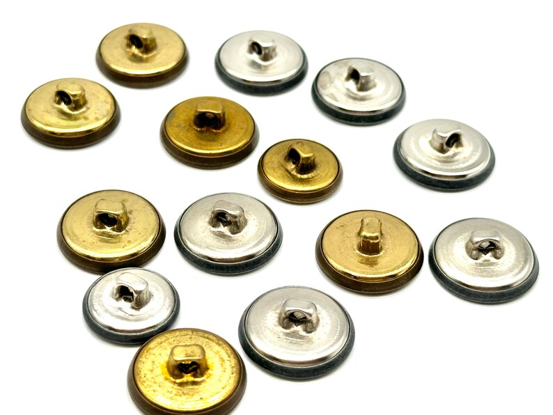 Vintage Roman Coin Shank Buttons: Dutch Silver & Gold, Sewing Embellishments (12 Pcs) image 8