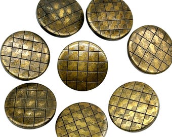 Botones vintage con vástago entrecruzado: artículos de costura italianos, juego de 12