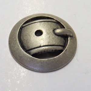 1 Dozen(1 package) Vintage "Buckle Design"  Antique Silver Vintage Shank Buttons - K4337 Several Sizes Available.