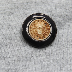 1 Dozen(1 package) "Woman's Power" Head  Vintage  Shank Buttons - C3435 Several Sizes Available.