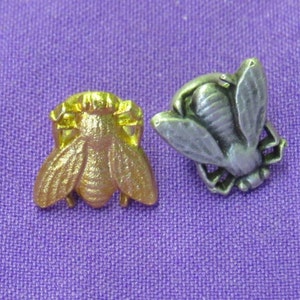 1 Set 12 Pcs Vintage Insect Shaped Metal Shank Buttons K4037 available in various colorways and sizes image 3