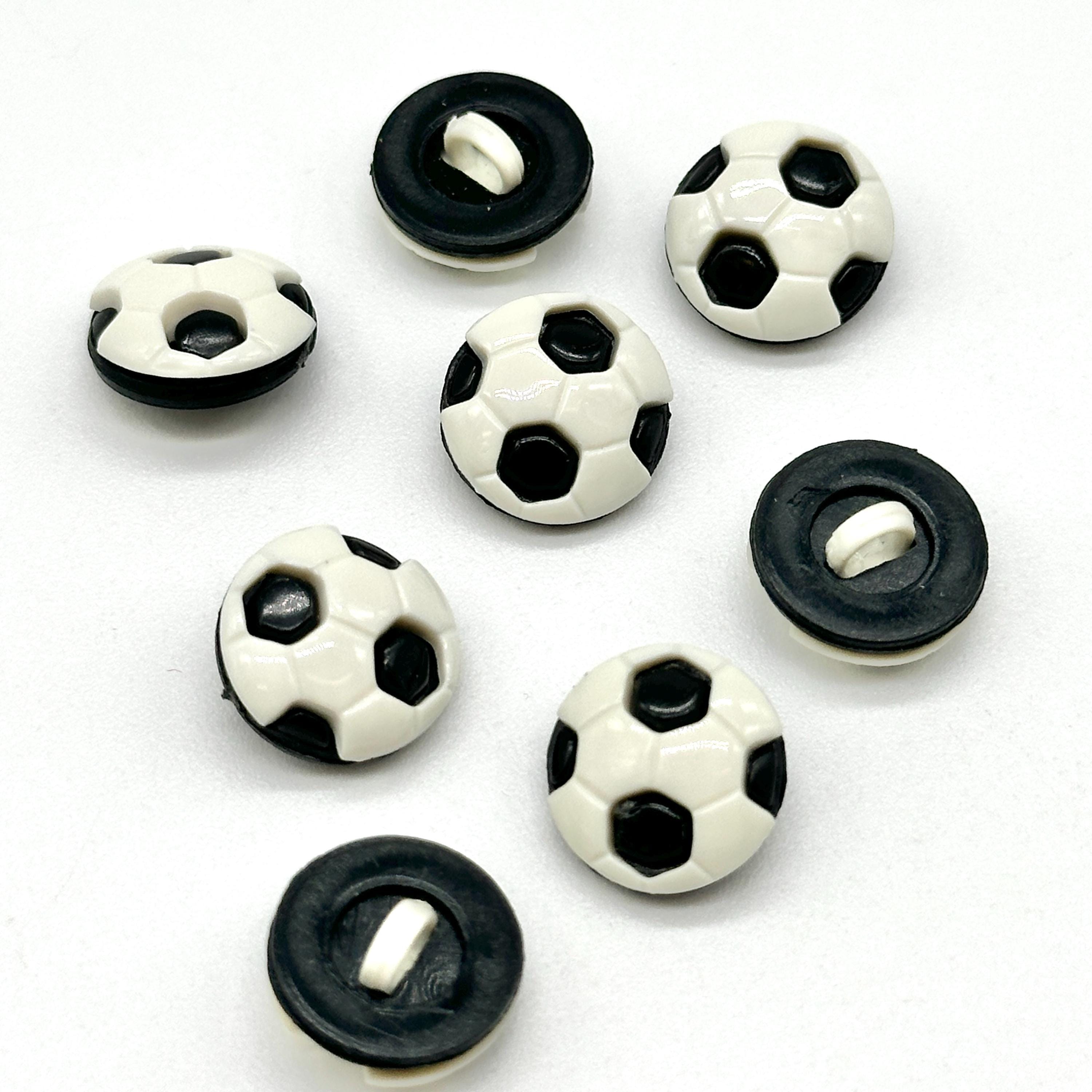 Soccer Button Vintage Soccer Ball Buttons: Black & White Novelty Shank Buttons (12 ...