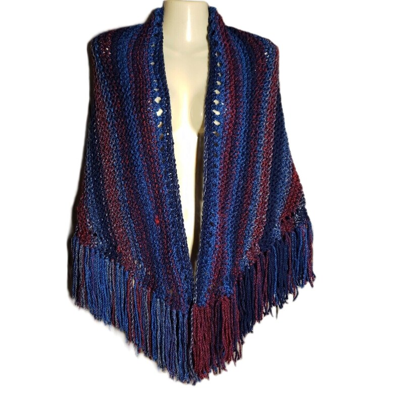 burgundy fur shawl