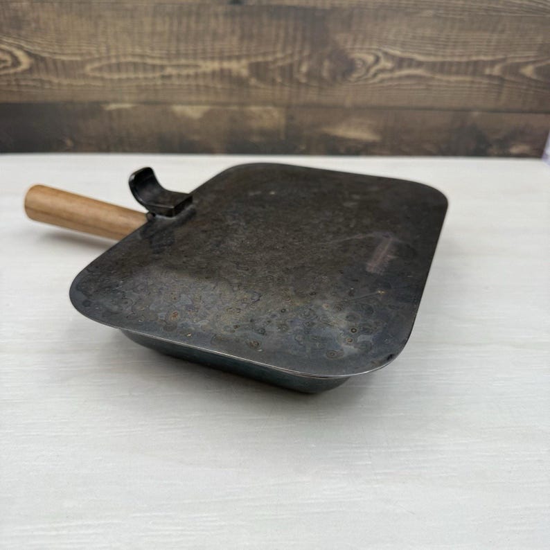 Vintage DJ EPNS Japan Silent Butler Pan with Lid and Wood Handle image 2