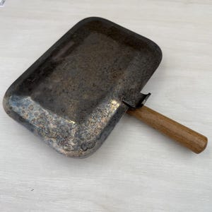 Vintage DJ EPNS Japan Silent Butler Pan with Lid and Wood Handle image 1