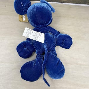 Disney Store Cobalt Blue Mickey Mouse Mini 8 inch Bean Bag Plush With Tag image 5