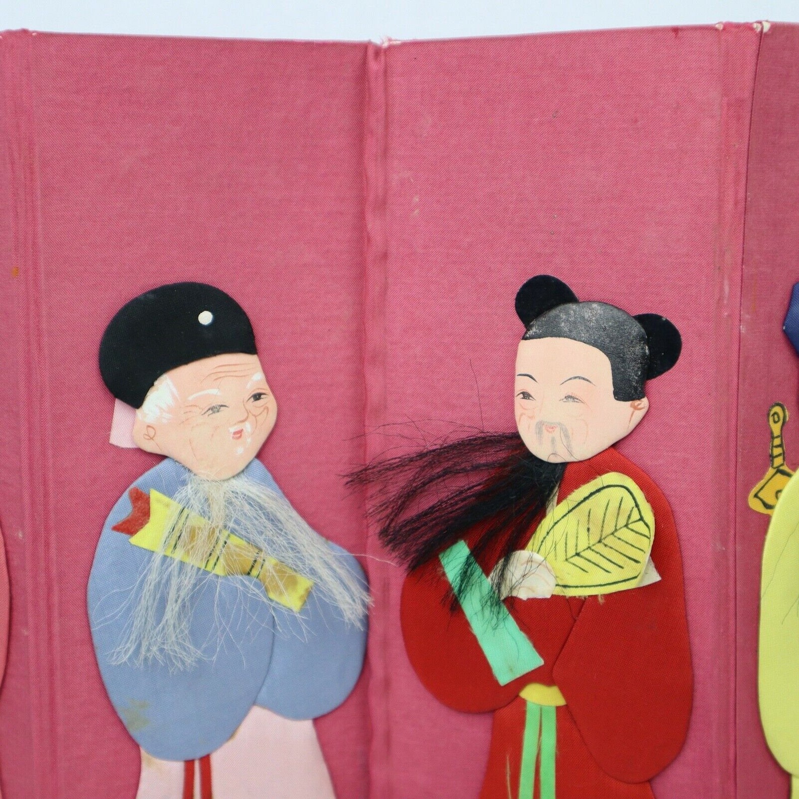 Vintage Silk Chinese Paper Dolls The Eight Immortals Eternity Etsy