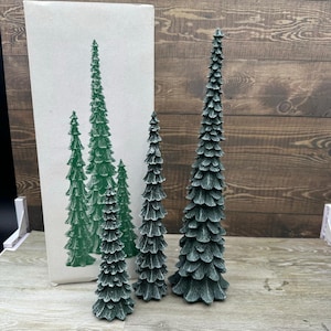 Dept 56 Village Pencil Pines Cold Cast Porcelain Accessory