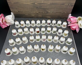 Danbury Mint Official State Flower Bell Collection 50 States Bone China