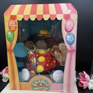Vintage Cabbage Patch Kids Circus Doll AA Clown Red and Rainbow in Box Coleco
