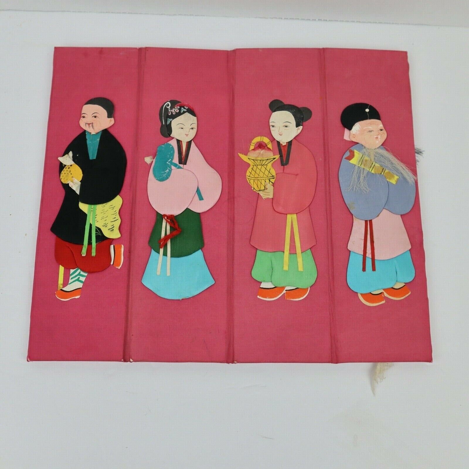 Vintage Silk Chinese Paper Dolls The Eight Immortals Eternity Etsy