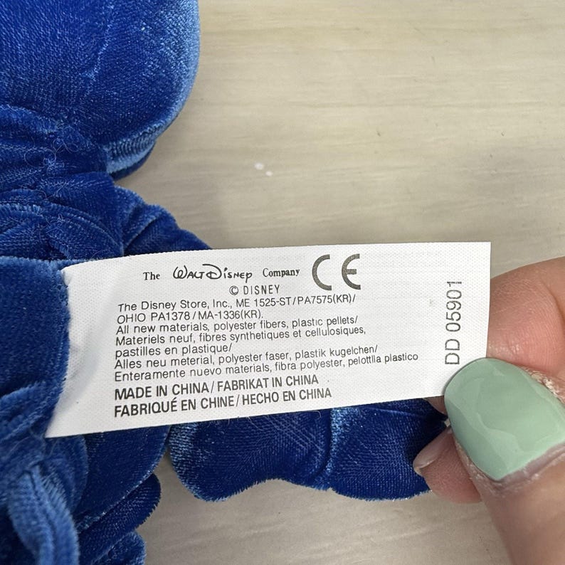 Disney Store Cobalt Blue Mickey Mouse Mini 8 inch Bean Bag Plush With Tag image 10