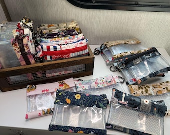 Bolsas para accesorios en telas de última oportunidad / ¡Listas para enviar!