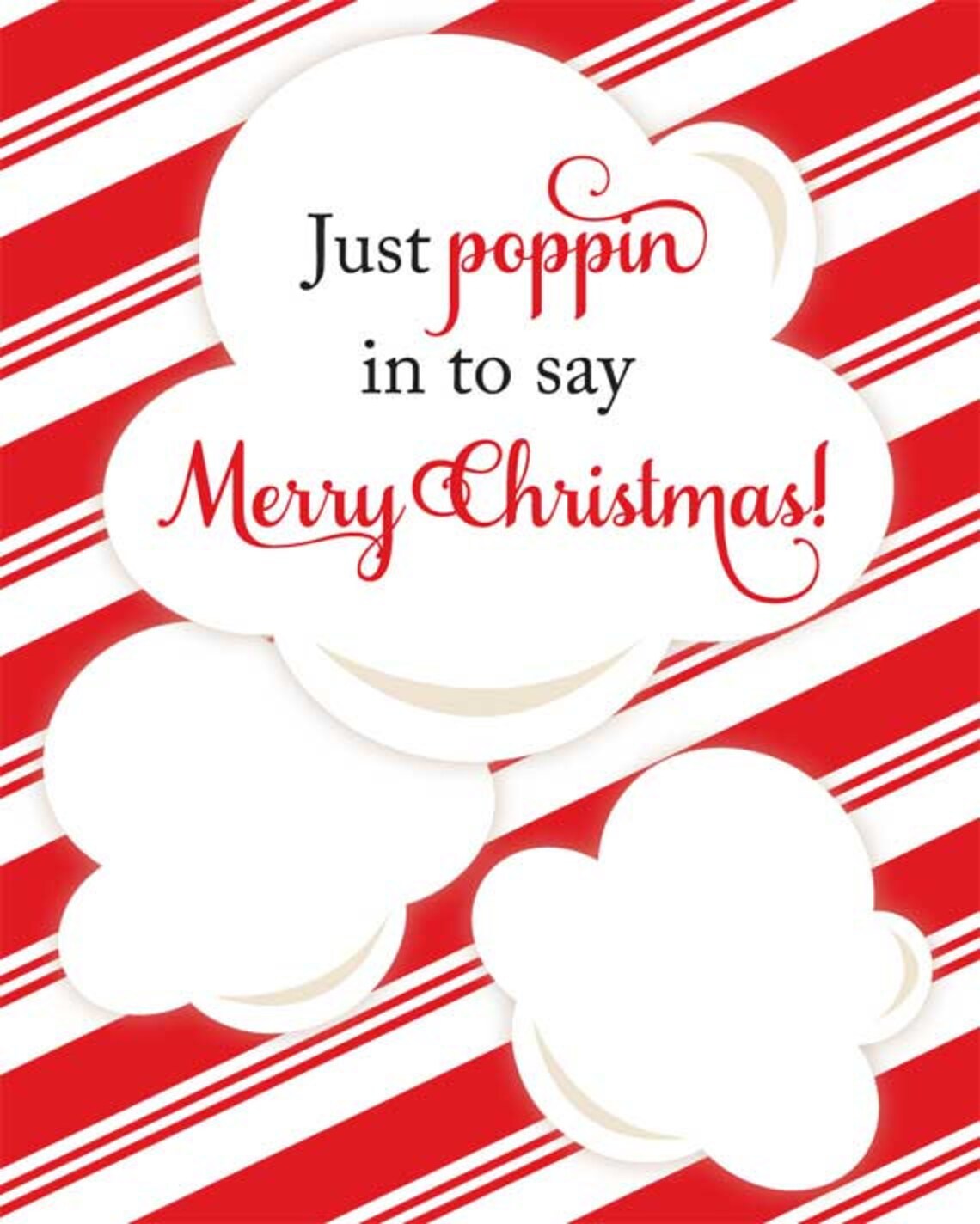 Christmas Popcorn Party Favors 2 Microwave Popcorn Wrappers Etsy