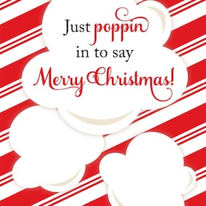 Christmas Popcorn Party Favors- 2 Microwave Popcorn Wrappers