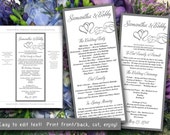 items similar to double heart wedding program microsoft word