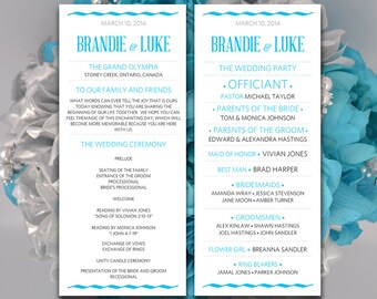 double heart wedding program microsoft word template gold etsy