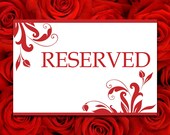 Items similar to Printable Wedding Reserved Card Template - Reserved ...