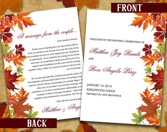 antique chic half fold wedding program template microsoft word etsy