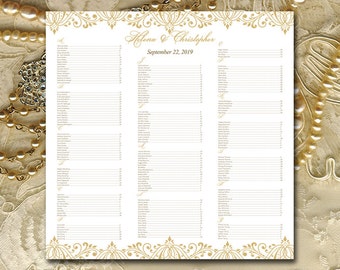 wedding seating chart template horizon seating chart etsy