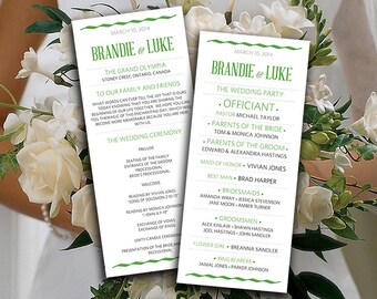 diy wedding program template wedding ceremony program etsy