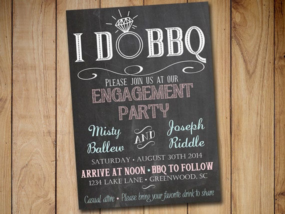 Items similar to I DO BBQ Engagement Party Invitation ...