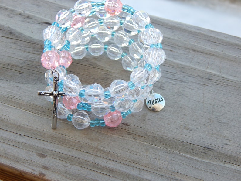 Rosary Memory Wire Bracelet
