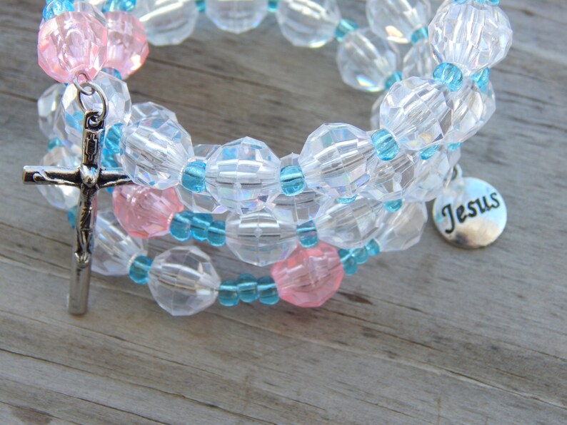 Rosary Memory Wire Bracelet