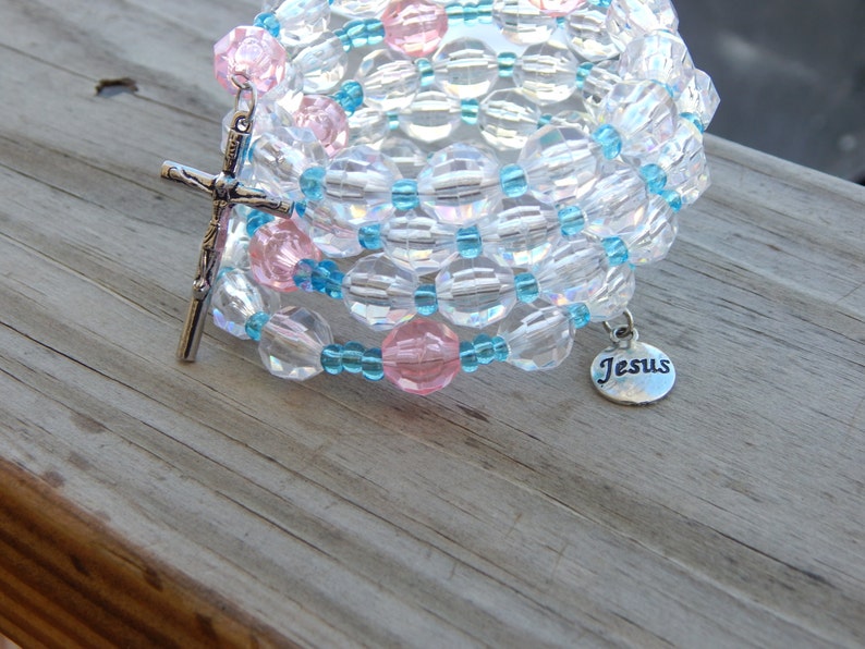Rosary Memory Wire Bracelet