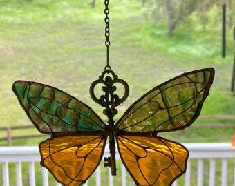 Butterfly, Unique Gift, Glass Art, Stained Glass, Butterfly Art, Window Hanging, Suncatcher, Stained Glass Butterfly, Whimsical Art