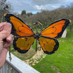 Butterfly, Unique Gift, Glass Art, Stained Glass, Butterfly Art, Window Hanging, Suncatcher, Stained Glass Butterfly, Monarch Butterfly