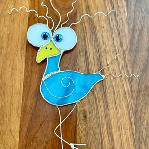 Bird, Stained Glass, Sun catcher, Glass bird, Crazy bird, Unique Gift
