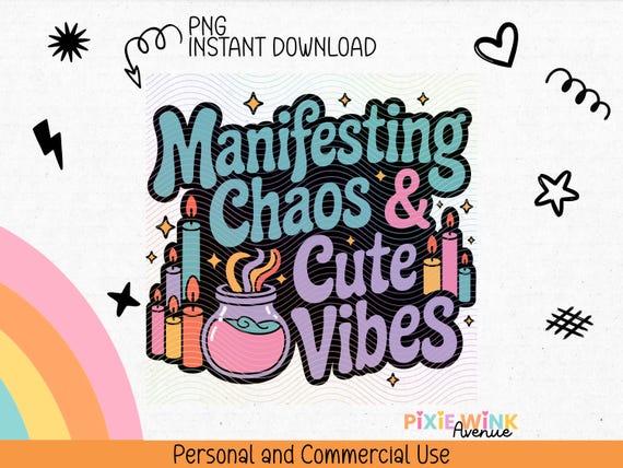 Witchy PNG | Manifesting Chaos and Cute Vibes Digital Art