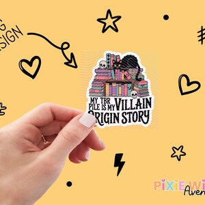 PNG Design Book Sticker, Villain Story Theme, Creative Reading Accessory, Unique Gift for Book Lovers