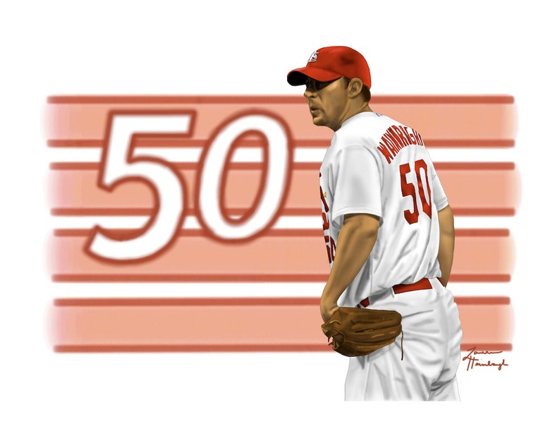 Print of Adam Wainwright St. Louis Cardinals Pitcher Drawing image 1