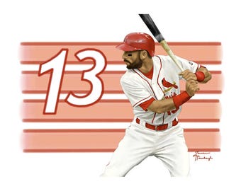 Print of Matt Carpenter (St. Louis Cardinals Infielder) Drawing