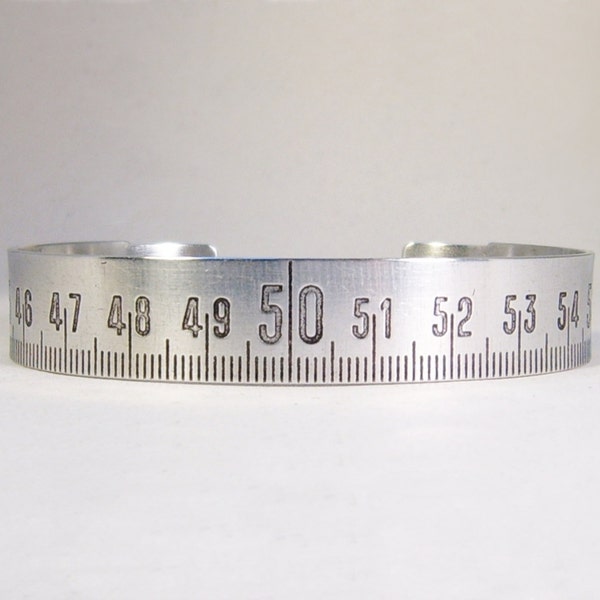 Mens Cuff, Ruler Bangle, Folding Ruler Bangle, Steampunk Bracelet, Aluminium Ruler, Aluminium Bangle, Crafstman Bangle, Ruler Bracelet