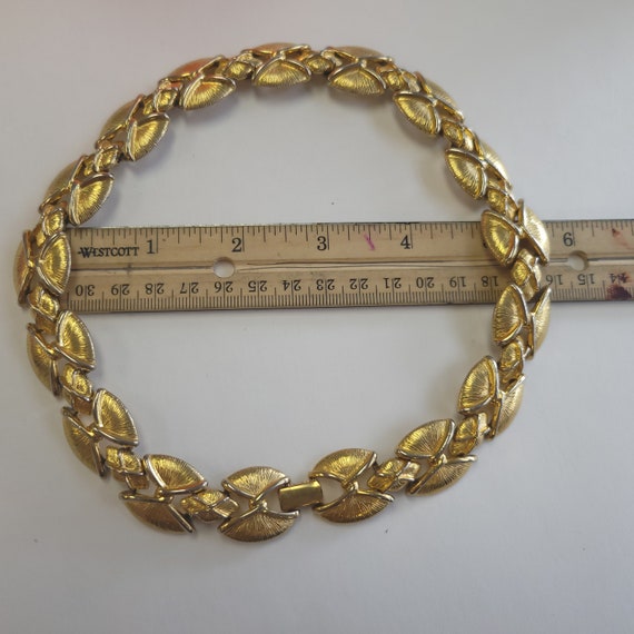 Vintage Gold Plated Napier Choker Gold bow neckla… - image 4
