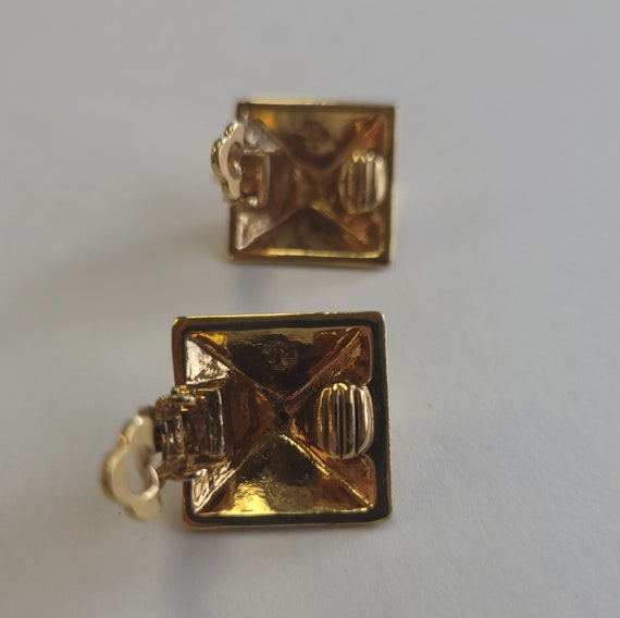Vintage Ralph Lauren RLL gold plated pyramid clip… - image 3