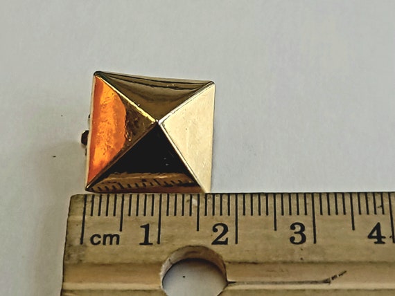 Vintage Ralph Lauren RLL gold plated pyramid clip… - image 5