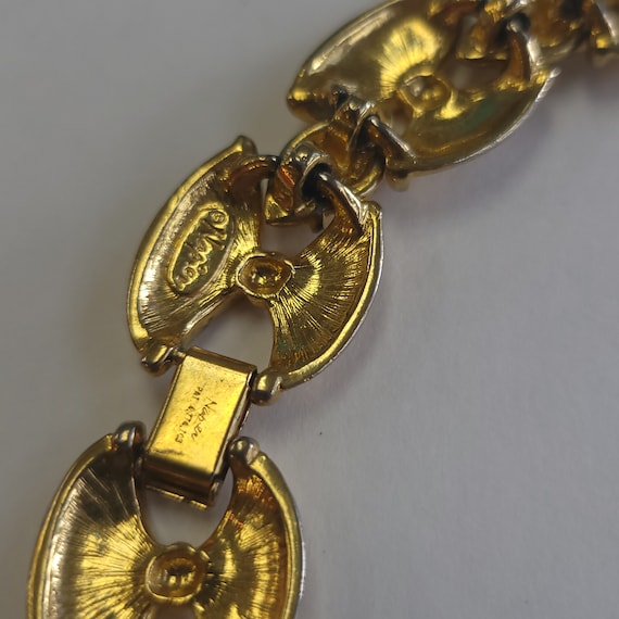 Vintage Gold Plated Napier Choker Gold bow neckla… - image 5