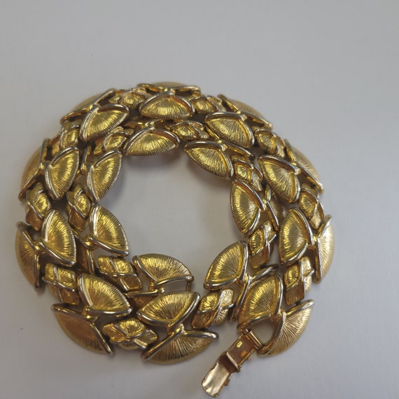 Vintage Gold Plated Napier Choker Gold bow neckla… - image 3