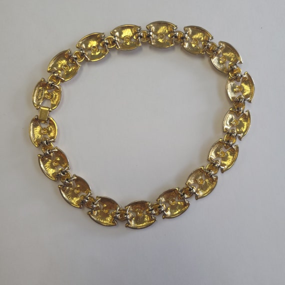 Vintage Gold Plated Napier Choker Gold bow neckla… - image 6